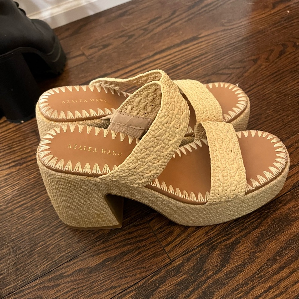 Women's Cream Wedge Sandals